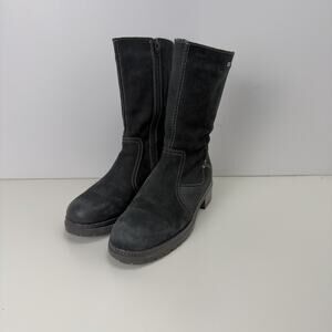 Marc German Design Woman's Sherpa Lined Black Suede Leather Goretex US10